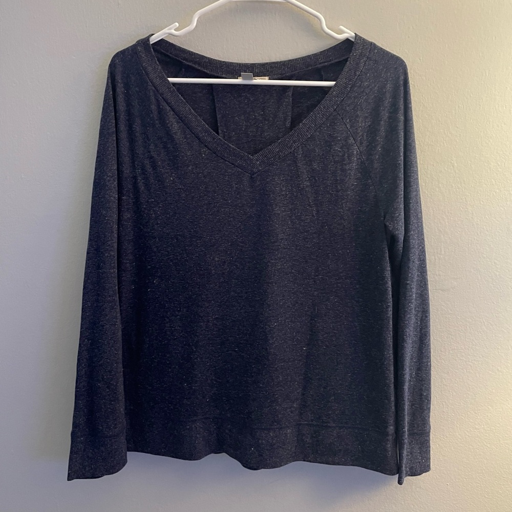 Halogen sweater with back zipper